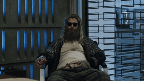 Bearded Man Holding Root Beer