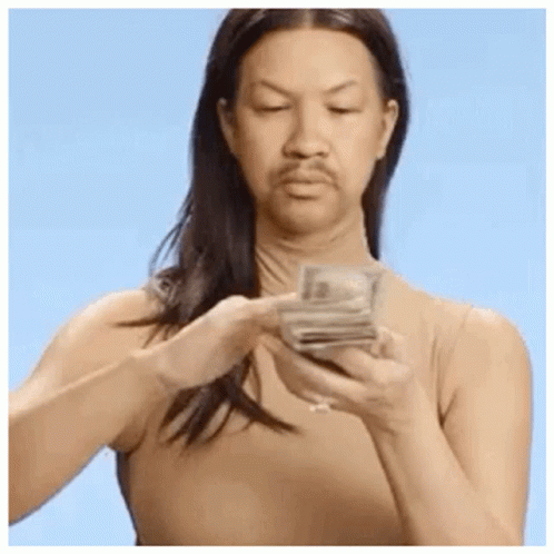 Bearded Man Holding Stack Of Money GIF