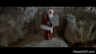 Bearded Man Holding Tablets Of The Law GIF