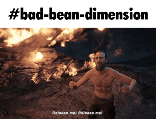 Bearded Man Holding Torch By Fire Saying Release Me GIF