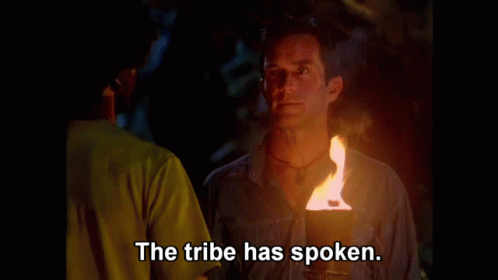 Bearded Man Holding Torch Says The Tribe Has Spoken GIF