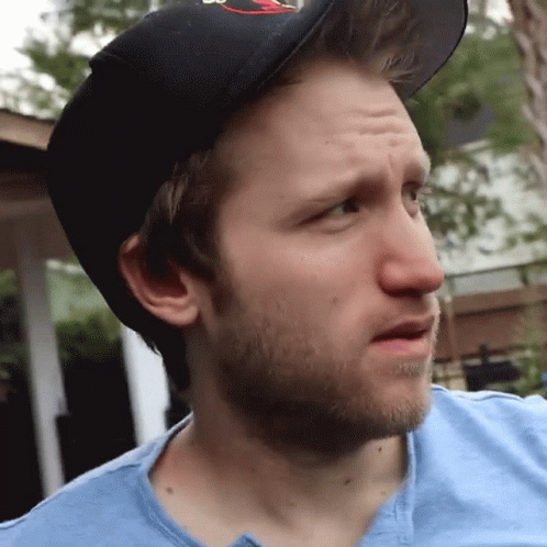Bearded Man in AOL Hat