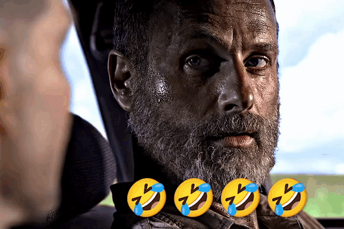 Bearded Man in Back Seat With Smiley Faces