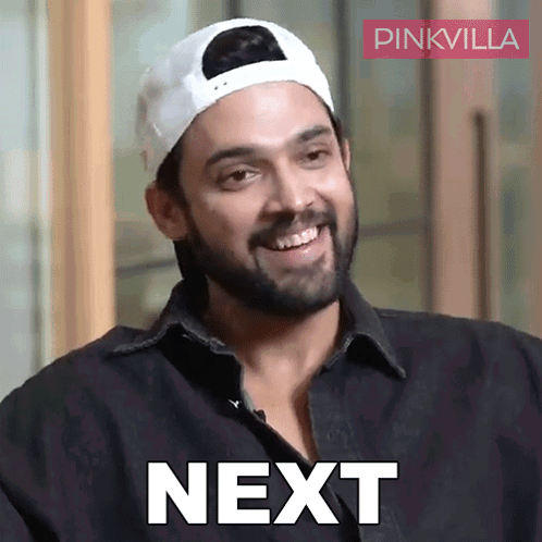 Bearded Man In Baseball Cap And Black Shirt Saying Next GIF