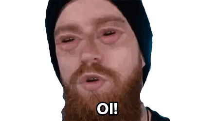 Bearded Man in Black Hat Says Oi