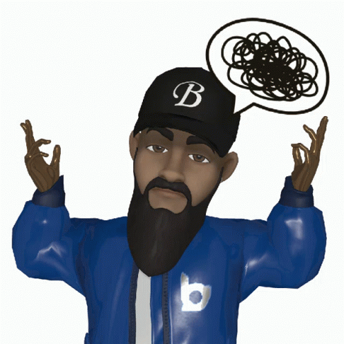 Bearded Man in Black Hat with Letter B