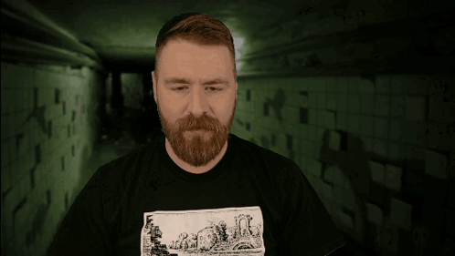 Bearded Man In Black Shirt WTF Even Happening GIF