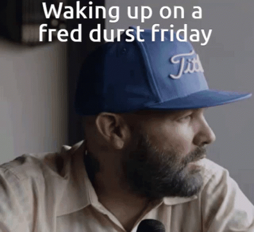 Bearded Man in Blue Hat Saying Tits
