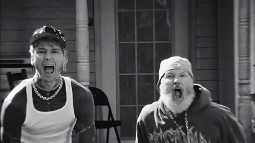 Bearded Man in Blue Hat Saying Tits