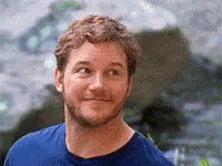 Bearded Man In Blue Shirt Smiling Looking Up GIF