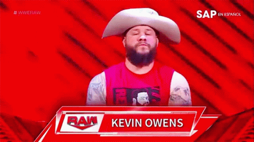 Bearded Man in Cowboy Hat Kevin Owens