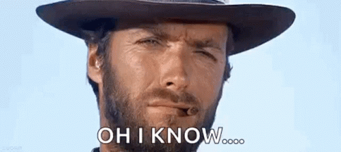 Bearded Man In Cowboy Hat Smoking Cigar Saying Oh I Know GIF