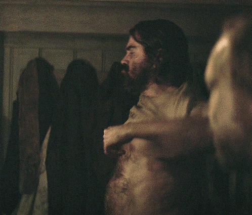 Bearded Man In Dark Room GIF