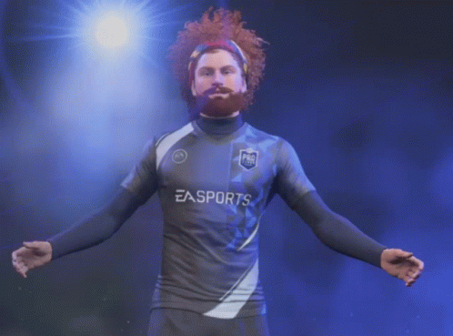 Bearded Man In Easports Jersey GIF