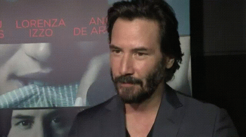 Bearded Man in Front of Screen Saying Lorenza Izzo
