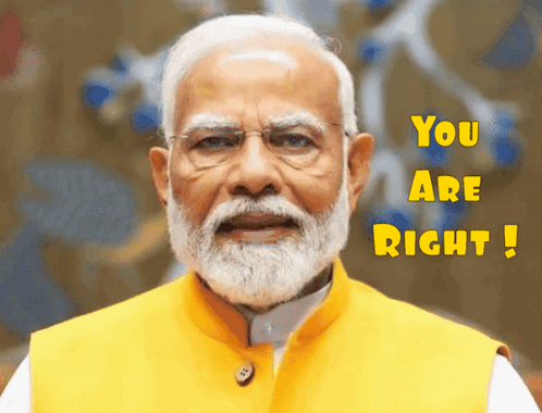 Bearded Man in Glasses and Yellow Vest Saying You Are Right