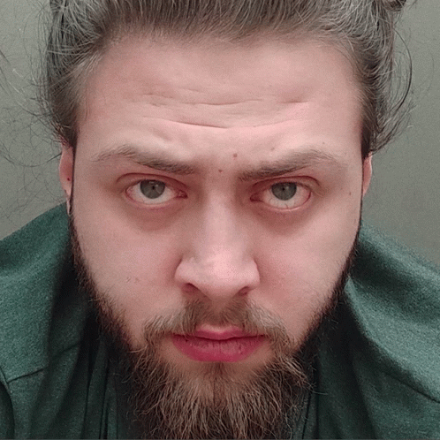 Bearded Man In Green Shirt GIF