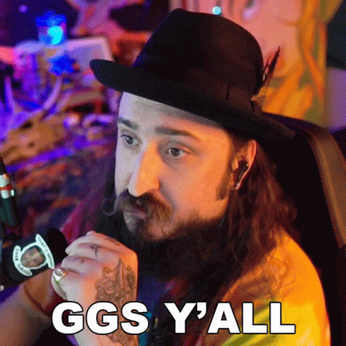 Bearded Man in Hat Says Ggs Y'all