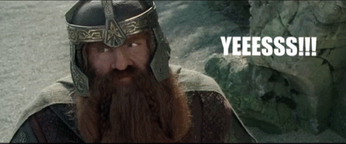 Bearded Man in Helmet Saying Yeeesss