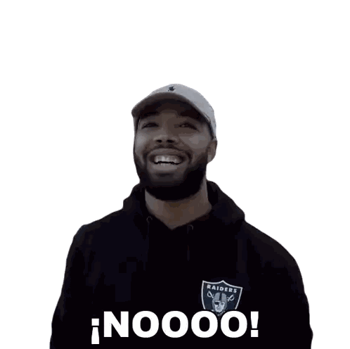 Bearded Man in Hoodie 'Nooo