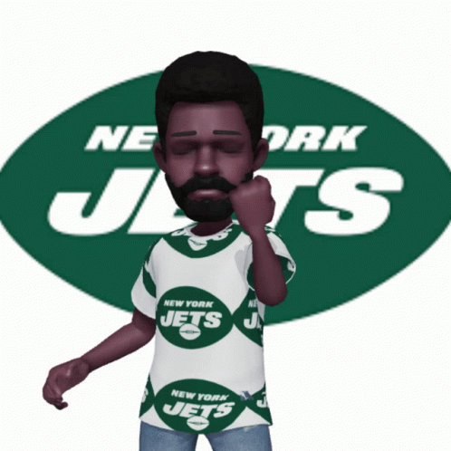 Bearded Man In New York Jets Jersey GIF