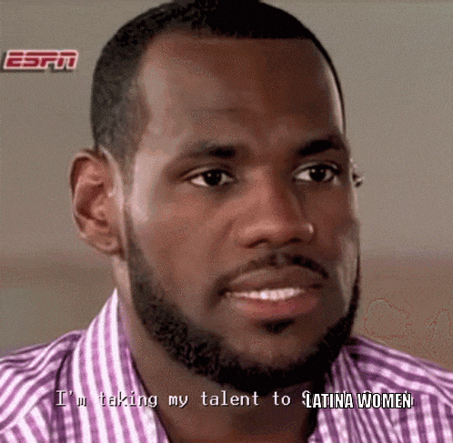 Bearded Man in Purple Shirt Taking Talent to Latina Women