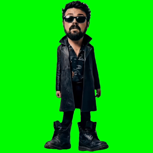 Bearded Man in Sunglasses and Black Jacket Dancing