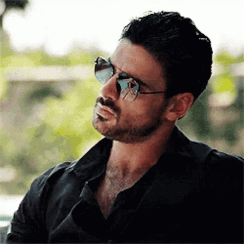 Bearded Man In Sunglasses And Black Shirt GIF