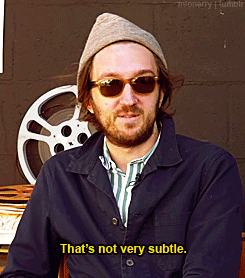 Bearded Man In Sunglasses And Hat That's Not Very Subtle GIF