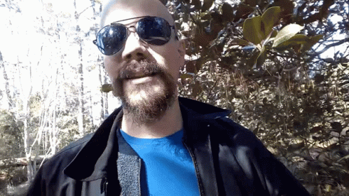 Bearded Man in Sunglasses and Jacket