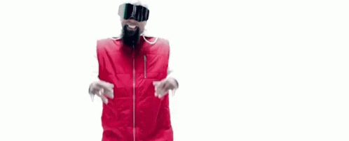 Bearded Man in Sunglasses Making Peace Sign