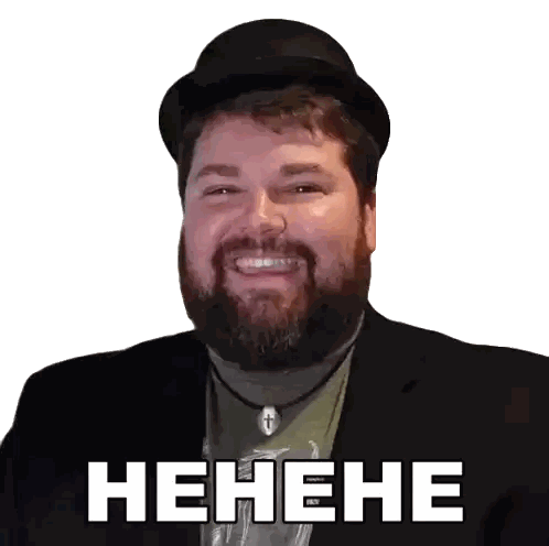 Bearded Man in Top Hat and Henehe Necklace