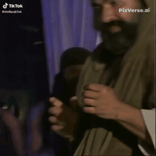 Bearded Man in Turban Talking
