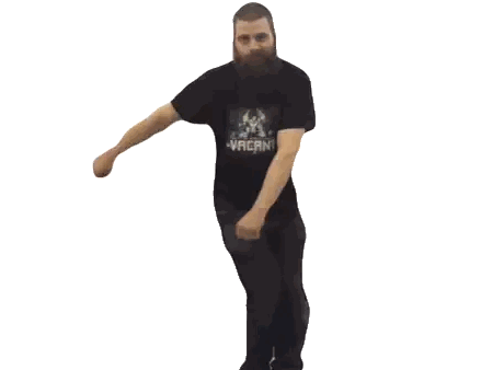 Bearded Man in Vacant T-Shirt