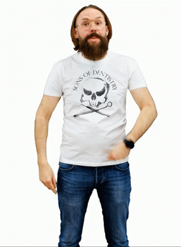 Bearded Man In White Shirt Saying Ass Of A Pirate GIF
