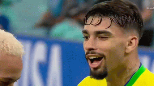 Bearded Man in Yellow Shirt Laughing