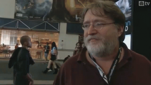 Bearded Man Interviewed DB TV Sign GIF
