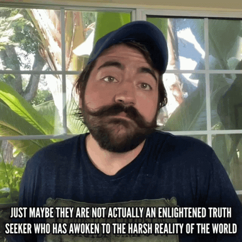Bearded Man Just Maybe Not Actually an Enlightened