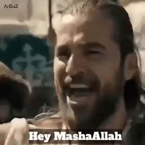 Bearded Man Laughing Saying Hey Mashaallah GIF