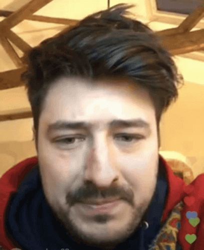 Bearded Man Looking at Camera
