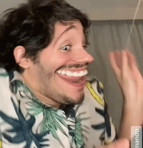 Bearded Man Making Funny Face With Tongue Out