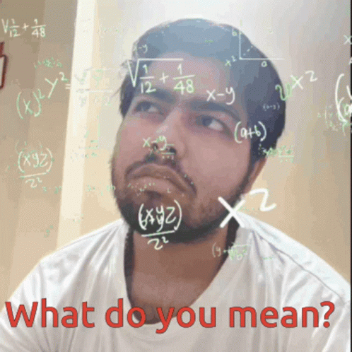 Bearded Man Math Equations What Do You Mean GIF
