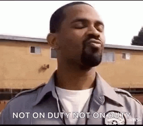Bearded Man Not On Duty Not On Duty GIF