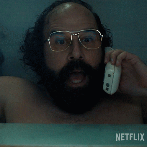 Bearded Man On Cell Phone Smash It Netflix GIF
