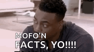 Bearded Man On Couch Saying Mofo N Facts Yo GIF