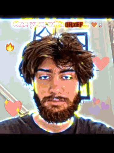 Bearded Man One Year With Grief
