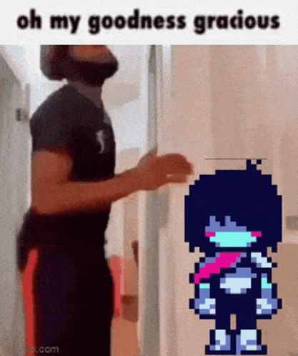 Bearded Man Pixelated Character Oh My Goodness Gracious