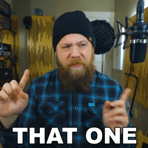 Bearded Man Plaid Beanie Says That One