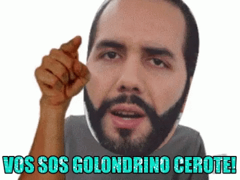 Bearded Man Pointing at Camera Saying Vos Sos Golondrino Cerote
