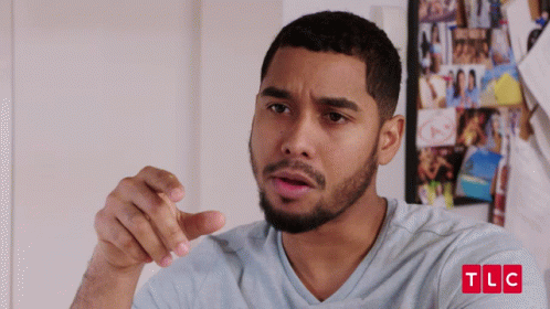 Bearded Man Pointing At Camera With TLC Logo GIF
